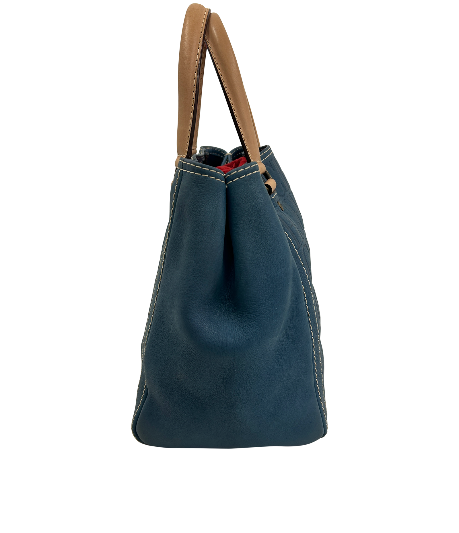 Tote Small CH, 320&euro;, Bolso, Azul, Animal - Piel, Vista inferior